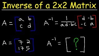 Inverse of a 2x2 Matrix [upl. by Agarhs]