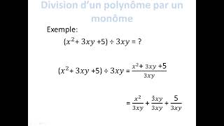 DIVISION DES EXPRESSIONS ALGÉBRIQUES 2023 12 23 19 53 52 [upl. by Lepp]