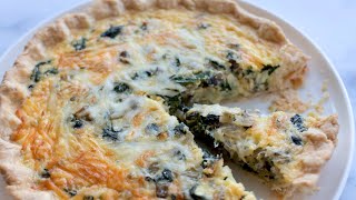 Spinach and Cheese Quiche Recipe [upl. by Eidnim521]