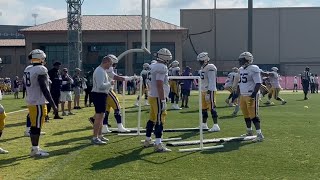 LSU offensive line and defensive line drills March 23 2024 [upl. by Swee]