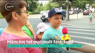 Românii mănâncă tot mai mult fastfood Suntem pe locul trei în Europa la numărul de copii obezi [upl. by Megdal]