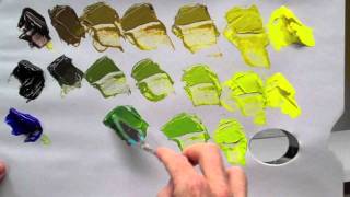 How to mix green acrylic paint [upl. by Legnaleugim754]