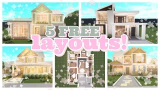 5 bloxburg roleplay HOUSE LAYOUTS 2 story [upl. by Anwahsed]