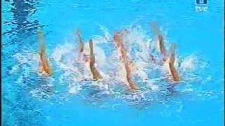 2004 Natación sincronizada España Equipo Dalí Olimpiadas [upl. by Elagibba]