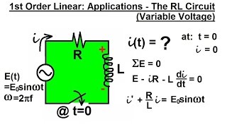 Differential Equation  1st Order Linear Applications 3 of 4 it of the RL Circuit [upl. by Northway73]