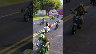 SCOOTER RACE WITH POWER FUL BIKERS gta5 shorts viralshorts shortsfeed [upl. by Illac]