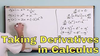 How to take Derivatives in Calculus  Differentiation Formulas  13 [upl. by Yroggerg]