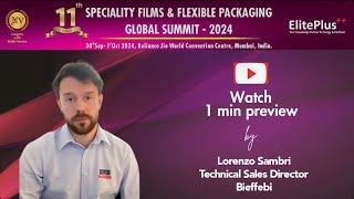 Watch 1 minute Video trailer of Lorenzo Sambri Technical Sales Director Bieffebi [upl. by Roobbie]