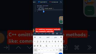 COmitting namespace methodsshorts comittingnamespace std coutintmaincoding programming [upl. by Unam]
