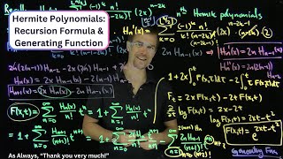 Recursion Relations and Generating Function of Hermite Polynomials [upl. by Gerardo]