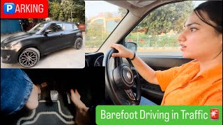 Barefoot driving Full Bheed Bhad  Parking  vanshikavlog [upl. by Aivuy93]