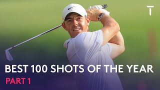 Best 100 Golf Shots Of The Year  Part 1 [upl. by Edlihtam]