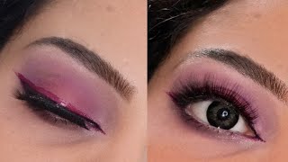 5 Min Pink And Purple Eye Makeup Tutorial [upl. by Nyladnar997]