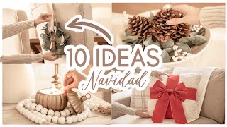 NAVIDAD🌲10 IDEAS FÁCILES y ELEGANTES para hacer que tu CASA sea MAS ACOGEDORA 2023 [upl. by Catton]