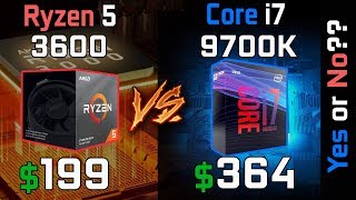 Ryzen 5 3600 vs Core i79700K Gaming Benchmarks Comparison [upl. by Naret652]