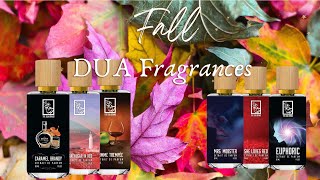 TOP 14 HIGHQUALITY FALL SCENTS FROM DUA BRAND FRAGRANCES [upl. by Meakem]