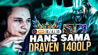 HANS SAMA RANK 1 EUW 1400LP NOUS COOK UN BUILD TRÈS CHIMIQUE SUR DRAVEN  Review de game [upl. by Drummond]