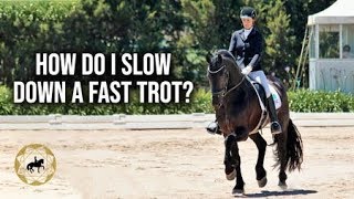 HOW DO I SLOW DOWN A FAST TROT  Dressage Mastery TV Episode 276 [upl. by Adierf]