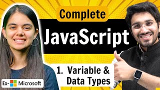 JavaScript Full Course ❤️  Variables amp Data Types  Lecture 1 [upl. by Ezekiel]