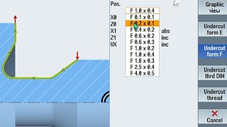 TYPE F Undercut  DIN 509  Siemens Turning [upl. by Moser44]