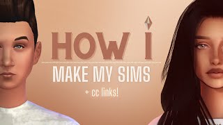 ☕HOW I MAKE MY SIMS  CC LINKS☕ [upl. by Chevy]