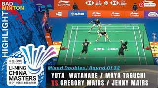 Yuta WatanabeMaya Taguchi JPN vs Gregory MairsJenny Mairs ENG  R32  China Masters 2024 [upl. by Andromache]