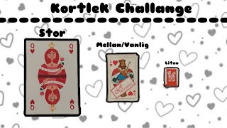 Kortlek Challange  Stor VS Mellan VS Små [upl. by Kuhlman]