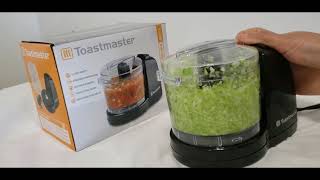 Mini Chopper  Toast Master chopping broccoli [upl. by Ahsatel361]