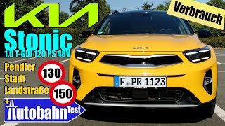 RealVerbrauch Kia Stonic 10 TGDI DCT7 48V 120 PS  Pendler Stadt Land Autobahn WLTP Berechnung [upl. by Sky]