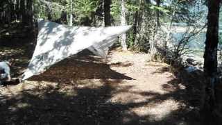 How to quickly set up a Kelty Noahs tarp Critter Style [upl. by Leatri511]