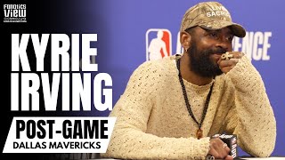 Kyrie Irving Discusses Luka Doncic Becoming an AllTime Great quotAmazed I Dont Use That Lightlyquot [upl. by Irah]