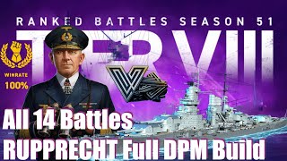 Ranked 51  Rupprecht Full DPM Build all 14 Battles 2x Timelapse [upl. by Cumine953]