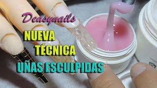 Como hacer uñas de Acrigel  Nueva tecnica de uñas esculpidas Deasynails [upl. by Biddick453]