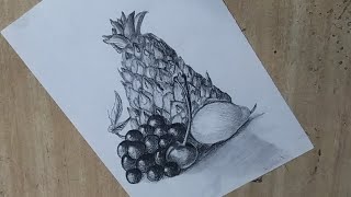 Composition Drawing Fruits In Perspective For NATA JEE MAIN  Perspective Drawings With Steps [upl. by Ellac]