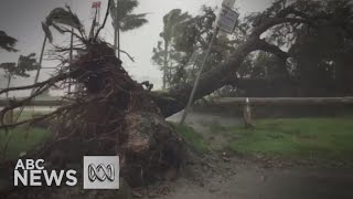 Cyclone Debbie smashes into Queensland coast [upl. by Akitahs]