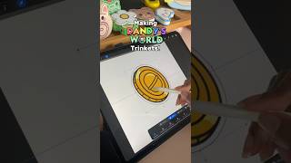 Making Gigi’s Trinket Lucky Coin🌟 cardboardcraft dandysworld gigi diy diycrafts papercraft [upl. by Elaynad]