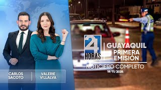 Noticiero de Guayaquil Primera Emisión 191124 [upl. by Nylirrej]