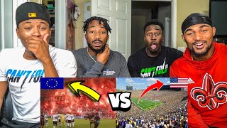 American Football Fans vs European Football Fans  Which Is Better [upl. by Raseac]