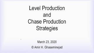 Level Production and Chase Production Strategies [upl. by Kcim]