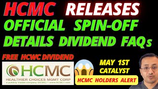 HCMC Stock🔥🔥RELEASES Spinoff Details  HCWC Stock NYSE Dividend  May 1 Record Date Catalyst News [upl. by Eecak]