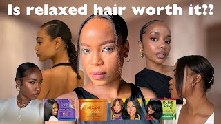 RELAXED HAIR UPDATE  IS RELAXED HAIR WORTH IT   RELAXED HAIR JOURNEYS AND OPINIONS [upl. by Adorne599]