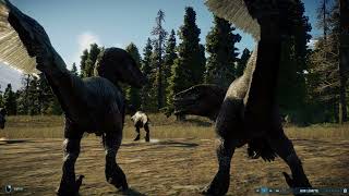 Jurassic World Evolution  JWA Ports  Feathered Deinonychus [upl. by Jovitah679]