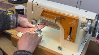 Heavy duty mods Frister amp Rossmann 35 modified for heavy duty sewing leather canvass sail repair [upl. by Mullane969]