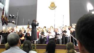 Salvation Army International Staff Songsters  massed Chorus Regent Hall London 05042014 [upl. by Ahselrak]