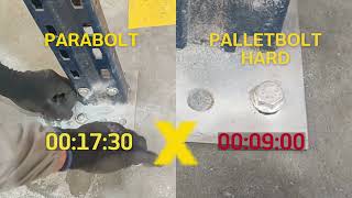 Comparativo Instalação de chumbador Parabolt X chumbador autoatarraxante Palletbolt [upl. by Erdried]