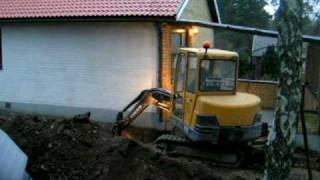 Volvo EC35 digging around a house deep trench 1 [upl. by Ruby]