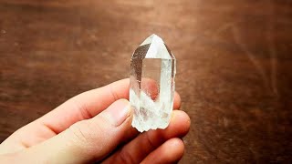 Water clear crystal found while digging in a pocket [upl. by Paryavi]