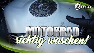 Motorrad waschen  Motorradwäsche Tipps amp Tricks  Honda CBR 600 F Sport [upl. by Alakam]