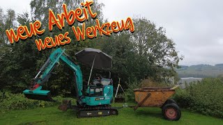 Hecke entfernen mit SUNWARD SWE18UF KX 210 Fällgreifer hydraulische Astschere Roderechen [upl. by Eelanaj]