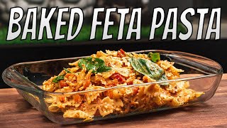 How To Make Baked Feta Pasta Recipe TikTok l Feta Pasta With Cherry Tomatoes Garlic Basil Shorts [upl. by Arivle]